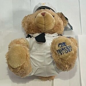 Vintage Princess Cruises Captain Stanley Bear Sitting Plush with Tags Rare